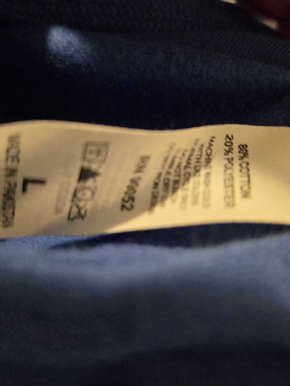 Blue Men's Pullover Hoodie Sweatshirt - Picture 2 of 5